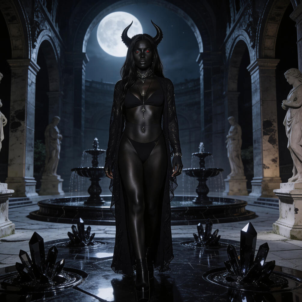 Dark Obsidian Royal Couple